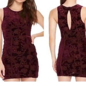Free People Intimacy red velvet dress corset